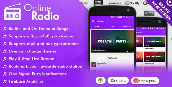 Mã nguồn phần mềm nghe nhạc online - Online Radio With Material Design